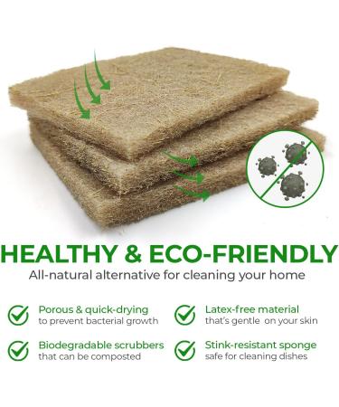 AIRNEX Biodegradable Coconut Fiber Scrubbing Pads for Dishes - Non Scratch Scouring Pads for Pots and Pans (24 Pack) - Buy Online on GoSupps.com