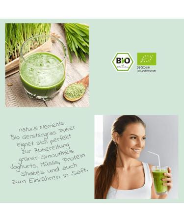 Organic Barley Grass Powder 500g - Sustainably Grown in Germany | Raw Food Quality | Vegan Lab Tested No Additives - Perfect for Green Smoothies - Buy Online on GoSupps.com