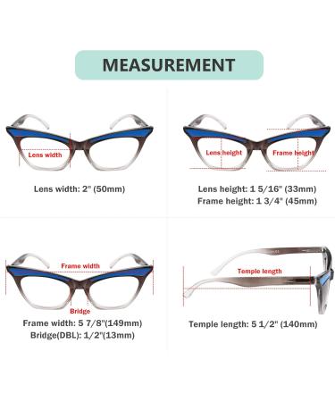 Buy Eyekepper 5-Pack Cat Eye Reading Glasses for Women - Cute +1.25 Magnification - Stylish Mix Color Set - Buy Online on GoSupps.com