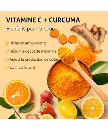 Gommage visage au curcuma et la vitamine C Gommage visage exfoliant au curcuma gommage la vitamine C pour liminer les peaux mortes les taches brunes et nettoyer les pores. Cadeau pour elle et - Buy Online on GoSupps.com