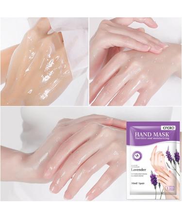 3Pcs Hand Moisturizer Gloves with Plant Extracts for Dry, Aging, and Cracked Hands - Lavender Hand Cream Mask for Intense Skin Nutrition, Whitening, and Anti-aging - Buy Online on GoSupps.com