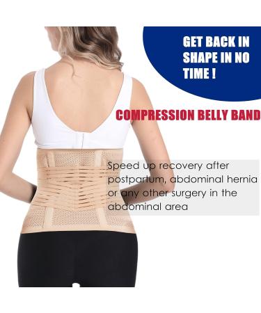 Funcy Abdominal Binder for Men & Women - Post Surgery Waist Support Belt Compression Wrap for Hernia & Tummy Tuck - Beige X-Large - Buy Online on GoSupps.com