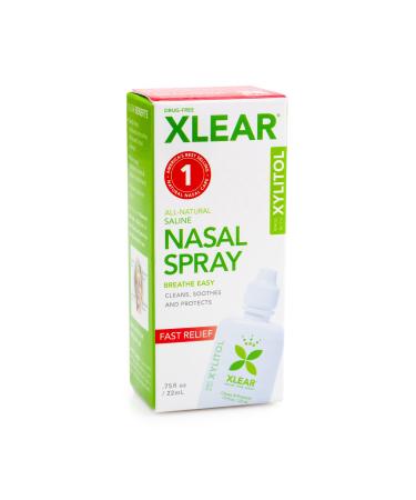 Xlear Xylitol Saline Nasal Spray Fast Relief .75 fl oz (22 ml)