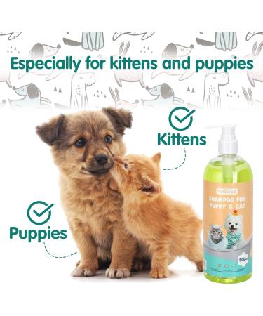 Nobleza Puppy Shampoo - Mild Safe & Non-Toxic Dog & Cat Shampoo for Smooth Fur & Odor Control with Coconut Fragrance (500ml) - Buy Online on GoSupps.com