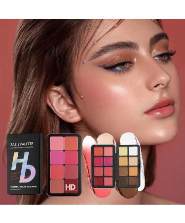  ZHUMCCY Blush Palette | 16-Color Cream Blush and Highlighter Palette - High-Brightness Water-Resistant Concealer - Ideal for Face Makeup Travel Evening - Buy Online on GoSupps.com