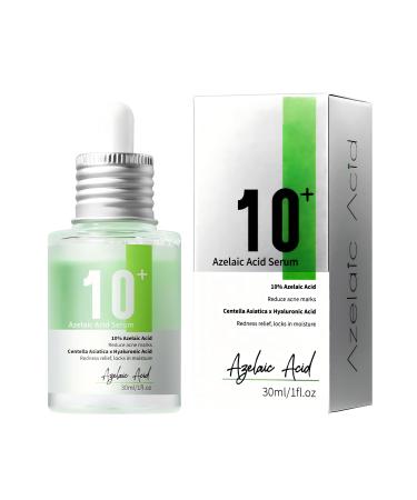 10% Azelaic Acid Serum Facial Serum for Sensitive skin Hyaluronic Acid Niacinamide Reduces Acne Marks Redness Relief & Hydration(30ml/ 1.01 fl oz.)