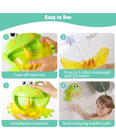 HengGL Baby Bath Bubble Toys Set - Frog Bubble Maker with 12 Music, Fun Shower Toys for Boys and Girls - Buy Online on GoSupps.com