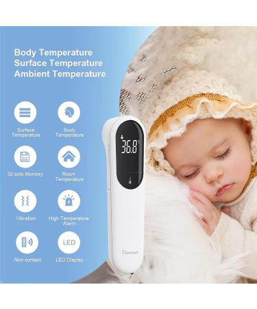 Berrcom Dual Probe Infrared Forehead Thermometer for Adults and Children - No-Touch Digital Baby Thermometer with Vibration Alarm and LED Display - Buy Online on GoSupps.com