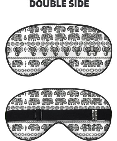 Shop Elephant Pattern Unisex Sleep Eye Mask | Soft Travel Eye Shade Cover for Yoga & Shift Work - International Shipping Available - Buy Online on GoSupps.com