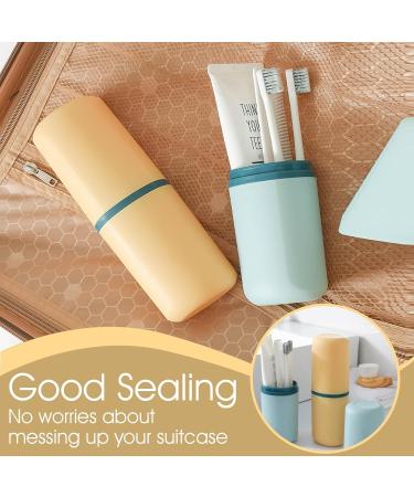 Buy Portable Toothbrush Travel Case Set - 4pcs Travel Toothbrush Box for Children Ideal for Camping - Eco-Friendly Plastic with 4 Color Options - Buy Online on GoSupps.com