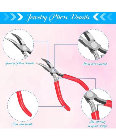 8 Pcs Jewelry Making Pliers Tool Kit for DIY | Needle Nose, Round Nose, Wire Cutters, Crimping Pliers, Bent Nose, End Nippers, Bail Making, Nylon Pliers - Multicolor - Buy Online on GoSupps.com
