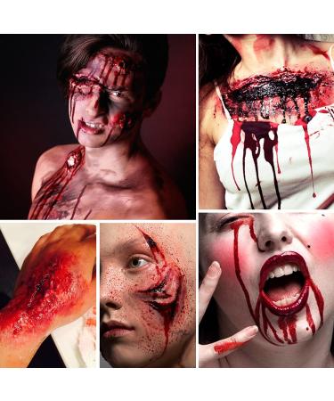 DE'LANCI Edible Fake Blood Gel - Realistic SFX Makeup Kit for Halloween - Washable & Safe for Clothes, Mouth, and Eyes - 60g (2.12 Oz) - Set of 2 - Buy Online on GoSupps.com