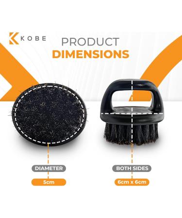 Kobe Knuckle/Finger Beard Brush - 100% Natural Boar Bristle - Dark Brown Men's Beard Brush - Buy Online on GoSupps.com