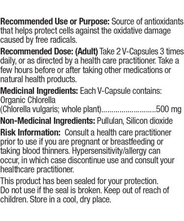 Prairie Naturals Organic Chlorella Broken Cell Wall Vcaps - 180 Count - Buy Online on GoSupps.com