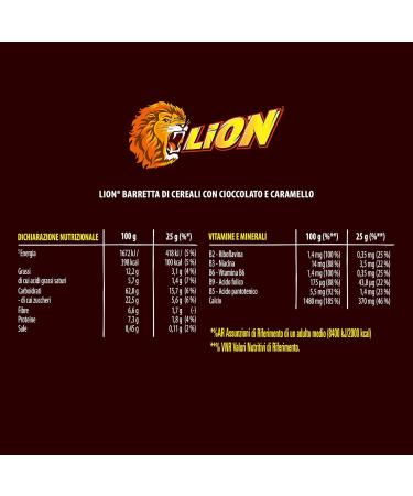 Lion Lot de 6 barres de c r ales pour petit d jeuner 25 g (150 g) - Buy Online on GoSupps.com