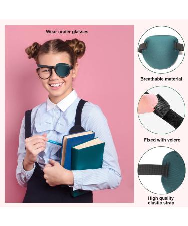 2 Pack AMZVIO Adjustable 3D Eye Patches for Adults & Kids | Soft Amblyopia & Lazy Eye Covers in Black & Blue - Buy Online on GoSupps.com