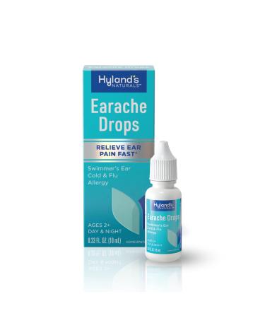 Hyland's Earache Drops, Natural Relief of Cold & Flu Earaches, White, 0.33 Fl Oz Adult