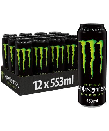Monster Energy - caffeinated energy drink with classic energy flavor - in resealable disposable cans (12 x 553 ml)