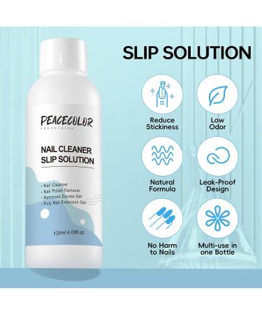 PEACECOLOR 120 ml Poly Gel Slip Solution Acrylic Liquid Slip Solution for Poly Nail Gel Nails Starter Set PD01-013 - Buy Online on GoSupps.com