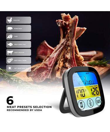 Digital Touchscreen Food Thermometer for Meat Poultry Premium Roast Decaf Coffee - Buy Online on GoSupps.com