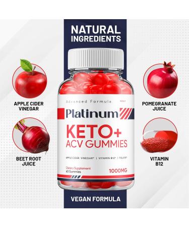 (2 Pack) Platinum Keto ACV Gummies - Advanced Formula Platinum Keto Plus ACV Gummies Apple Cider Vinegar Platinum ACV Gummies Dietary Supplement Reviews Men Women (120 Gummies) - Buy Online on GoSupps.com