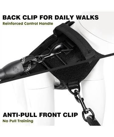Plutus Pet Tactical Dog Harness | Adjustable No-Pull Service Vest for Medium Dogs | Black M - Buy Online on GoSupps.com