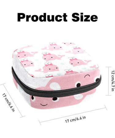 Womens Bonds Storage Pockets Stillpad Holder | Cute Pink Whale Portable Period Kit Stylish Feminine Product Bag for Girls - Buy Online on GoSupps.com