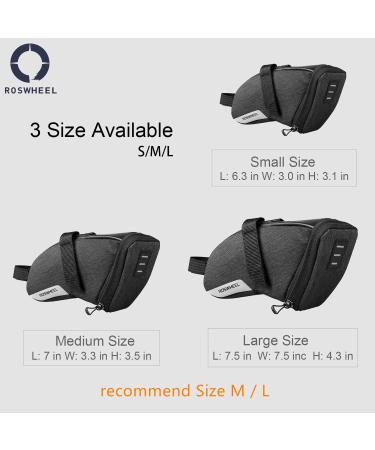 Roswheel 131470 Water Resistant Bike Saddle Bag - Large Under Seat Pouch for Cycling Accessories - Buy Online on GoSupps.com