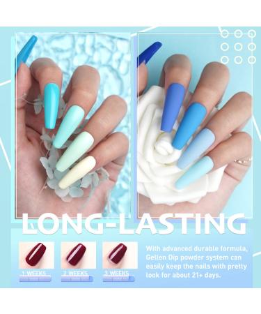 Gellen Dip Powder Nail Kit - 24 Colors Acrylic Dipping Powder Set | French Manicure DIY Kit for Women - Ocean Sunrise Collection - Buy Online on GoSupps.com