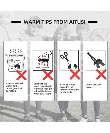 AITUSI Kids Youth Mouth Guard (5 Pack) for Football, Boxing, MMA - Small Size for Boys and Girls under 9 - Mouthguard for Lacrosse, Basketball, Taekwondo, Wrestling - Protective Gear - Buy Online on GoSupps.com