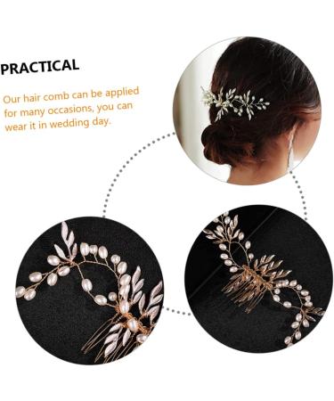MAGICLULU Piece Pearl Hair Comb Tiara Wedding Hair Comb Pearl Hair Accessories Pearl Wedding Hair Wedding Accessories for Brides Bridal Hair Comb Hair Topper Alloy Manual Bridesmaid Beads - Buy Online on GoSupps.com