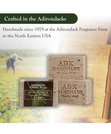 ADK Natural Chaga Soap Bar 16 oz - Handmade Organic Vegan Olive Oil Soap for Dry Sensitive Skin - Moisturizing Body Soap for Men Women & Babies - Buy Online on GoSupps.com