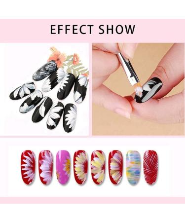 24-Piece Colour Paint Pen Set Pink Petal Pen Nail Brush Short Nail Brush - Buy Online on GoSupps.com