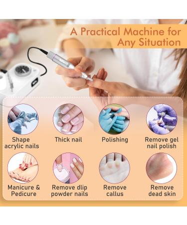 Yafex 11-in-1 Electric Nail Cutter - 35000 RPM Nail Milling Mills with LED Lamp | Professional Gel Nail Manicure & Pedicure Set (Gray) - Buy Online on GoSupps.com