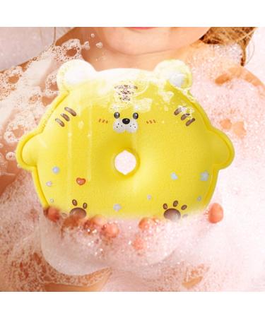 Mxshc Children's Bath Sponge - Scrubber Sponge Bath Ball for Kids | Highly Absorbent Scrubber Cleaning Tool for Dormitory Travel Hotel Bathroom and Home Yellow - Buy Online on GoSupps.com