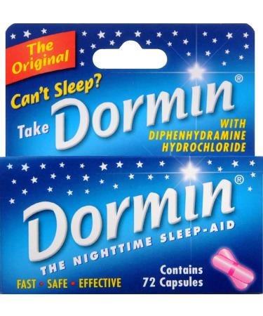 Dormin Nighttime Sleep-Aid - 72 Capsules Pack of 6