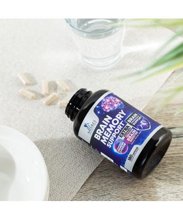 Brain Supplement for Focus, Memory and Energy Support with DMAE, Bacopa Monnieri and Phosphatidylserine - 180 Capsules - Buy Online on GoSupps.com