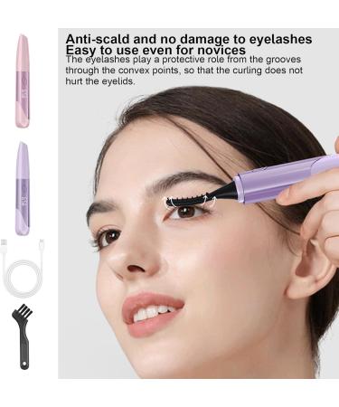 Eyelash Heat Curler | Naturally Curling Eye Lashes Wand | with Type-C Charging Cable and Brush Lashes Heating Wand Long-Lasting 380mAh Battery for Women - Buy Online on GoSupps.com