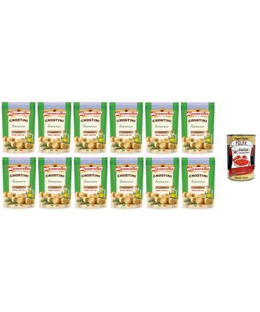 Italian Gourmet E.R. Panealba Crostini Rosmarino Rosemary Crostini Unfried 100g + Pulpa Italian Gourmet 400g 12 Pieces