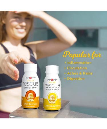 The Ginger People Ginger Rescue Lemon & Cayenne Ginger Shots  2 Ounce  Pack of 12 - Buy Online on GoSupps.com