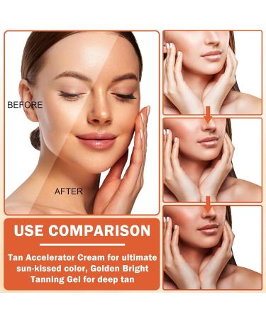 Soft Brown Tanning Gel - Natural Carrot Sun Tanning Cream with Brush (100g) - Perfect for Outdoor & Sunbeds - Buy Online on GoSupps.com