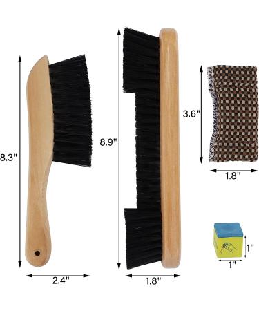 Set of 4 Pool Table Cleaning Tools with Cue Shaft Cleaner Cloth and Billiard Cue Chalk - Pool Table Accessories for Billiards, Rail Brush Included - Buy Online on GoSupps.com