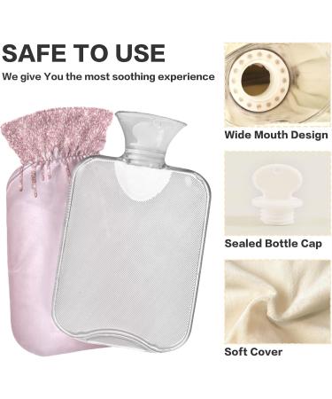 Buy Pink Glitter Drop Hot Water Bottle 2L - Rose Gold Plush Cover | Winter Warmer for Kids & Adults - Buy Online on GoSupps.com