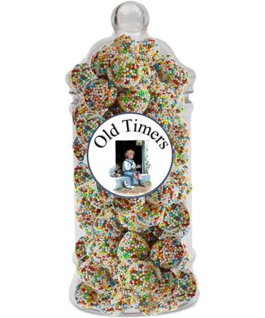 Fruit Flavoured Rainbow Berries in Reusable 970 millilitre Victorian Style Plastic Jar 750 grams