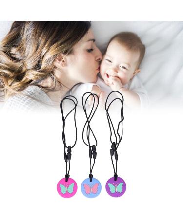 Buy Spyminnpoo Childhood Diseases Toys | 3Pcs Soft Silicone Chewing Chain for Babies - Portable Sweet Butterflies Pattern - Buy Online on GoSupps.com