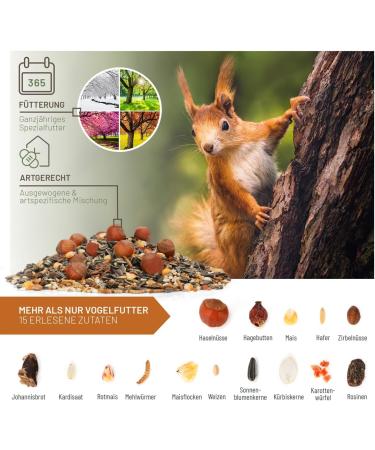 Buy Wildlife Squirrel Feed 2 kg - Year-Round Nutrition for Squirrels & Stripe Horns | International Shipping - Buy Online on GoSupps.com
