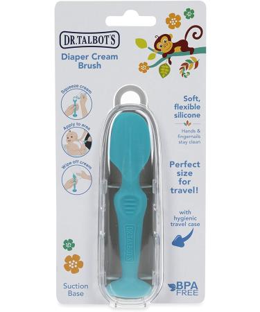 Dr. Talbot's Diaper Cream Silicone Brush with Suction Base & Hygienic Case - Aqua, Mini Size - Buy Online on GoSupps.com