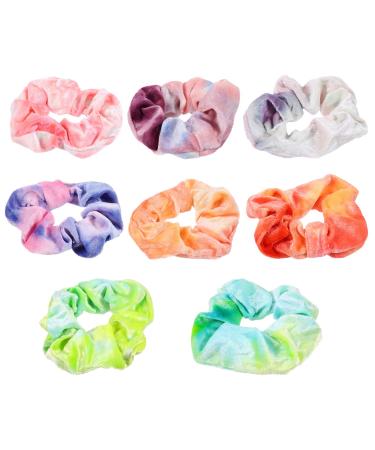 VALICLUD Hair Ties Tying Dyeing Hair Ties Hair Scrunchies Elastic Hair Bands 8 Pieces Random Color