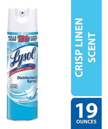 Lysol Disinfectant Spray Crisp Linen 76oz (4X19oz) - 7.0oz Aerosol Can - Buy Online on GoSupps.com