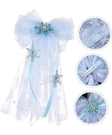 minkissy 1pc Snowflake Mesh Hair Clip Snowflake Gauze Hairpin Fairy Hair Accessory Chic Hair Accessories Stage Hairpin Hair Clips Hair Pin Girls Hair Clip Performance Hair Clip Props Child 13x21cm Blue - Buy Online on GoSupps.com
